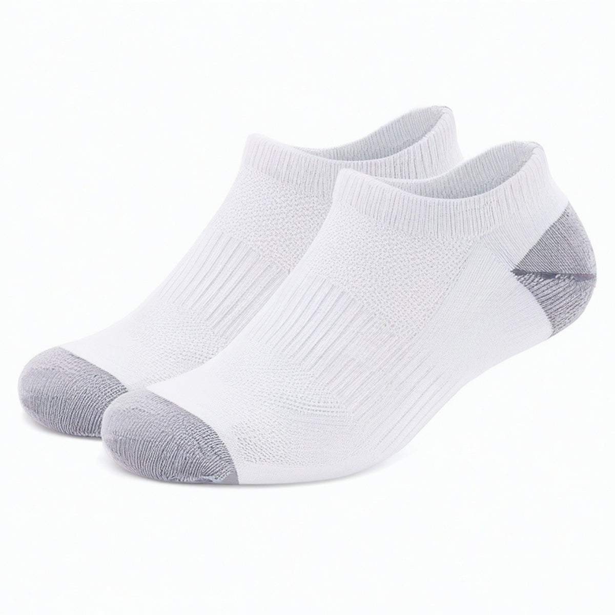 Calcetines tobilleros talla 35-38 de tejido blanco y gris transpirables