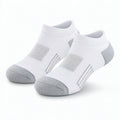 Calcetines tobilleros 43-46 de punto blanco/gris con paneles transpirables deportivos
