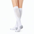 Calcetines altos 35-38 de punto blanco y gris transpirables