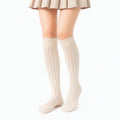 Calcetines altos 39-42 de punto calado beige - estilo clásico
