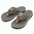 Chanclas 36/37 de tela verde y gris con suela texturizada para verano