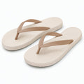Chanclas 36/37 de material sintético beige/marrón para playa estilo minimalista