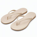 Chanclas de dedo talla 36/37 en material sintético beige de estilo minimalista