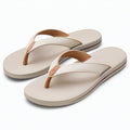 Chanclas 38/39 beige/camel de material sintético con suela texturizada para verano
