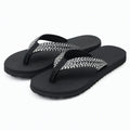 Chanclas 42/43 negras de material sintético con tira textil - ligeras para playa y piscina