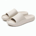 Chanclas talla 40/41 de material sintético beige con suela antideslizante
